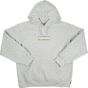 SUPREME シュプリーム ×Burberry 22SS Box Logo Hooded Sweatshirt Heather Grey ボックスロゴパーカー 灰 Size 【XL】 【新古品・未使用品】 20808076