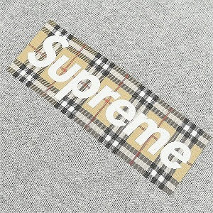 SUPREME シュプリーム ×Burberry 22SS Box Logo Hooded Sweatshirt Heather Grey ボックスロゴパーカー 灰 Size 【XL】 【新古品・未使用品】 20808076