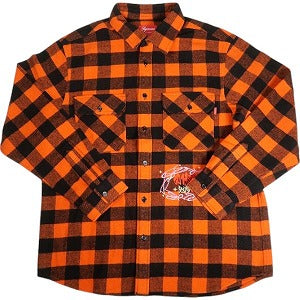 SUPREME シュプリーム 19AW 1-800 Buffalo Plaid Shirt Orange 長袖シャツ オレンジ Size 【L】 【中古品-非常に良い】 20808196