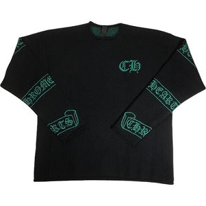 CHROME HEARTS クロム・ハーツ CSHMR JACQUARD KNIT CREW BLACK カシミアセーター 黒 Size 【フリー】 【新古品・未使用品】 20808227
