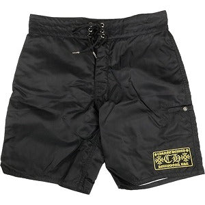 CHROME HEARTS クロム・ハーツ SHORT M SURF BRITCHES BLACK ワッペン付きスイムショーツ 黒 Size 【W32】 【新古品・未使用品】 20808230