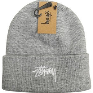 STUSSY ステューシー 24AW STOCK CUFF BEANIE GREY ビーニー 灰 Size 【フリー】 【新古品・未使用品】 20808288