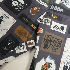 A BATHING APE ア ベイシング エイプ タグアイコン総柄ナイロンショーツ 黒 Size 【M】 【中古品-非常に良い】 20808419