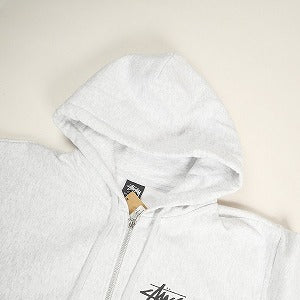 STUSSY ステューシー ×DOVER STREET MARKET 23AW STOCK DSM LONDON ZIP HOODIE ASH GRAY ジップパーカー 灰 Size 【L】 【中古品-ほぼ新品】 20808524