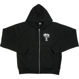 STUSSY ステューシー 24SS WORLD TOUR ZIP HOODIE Black ジップパーカー 黒 Size 【S】 【新古品・未使用品】 20808525