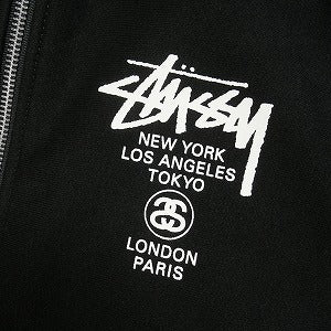 STUSSY ステューシー 24SS WORLD TOUR ZIP HOODIE Black ジップパーカー 黒 Size 【S】 【新古品・未使用品】 20808525