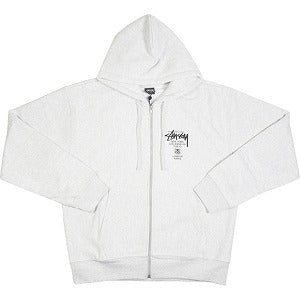 STUSSY ステューシー 24SS WORLD TOUR ZIP HOODIE ASH GRAY ジップパーカー 灰 Size 【L】 【新古品・未使用品】 20808529