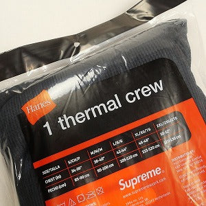 SUPREME シュプリーム ×Hanes 24AW Bones Thermal Crew Black サーマルロンT 黒 Size 【S】 【新古品・未使用品】 20808613