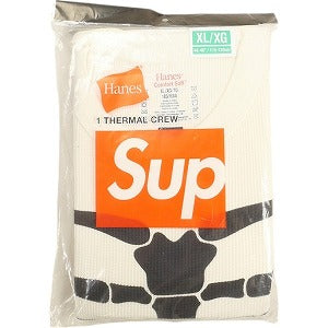 Supreme Hanes Bones Thermal Crew selling Natural size Large