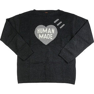 HUMAN MADE ヒューマンメイド 23AW HEART KNIT SWEATER BLACK HM26CS030 ニット 黒 Size 【S】 【新古品・未使用品】 20808773