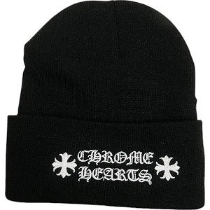 CHROME HEARTS クロム・ハーツ WATCH CAP BLACK/WHITE ビーニー 黒 Size 【フリー】 【新古品・未使用品】 20808848