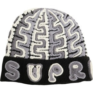 SUPREME シュプリーム 24AW Yarn Applique Beanie Black ビーニー 黒 Size 【フリー】 【新古品・未使用品】 20809092