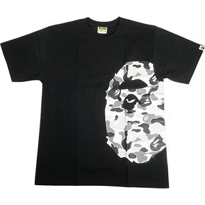 A BATHING APE ア ベイシング エイプ ABC CAMO SIDE BIG APE HEAD TEE BLACK Tシャツ 黒 Size 【L】 【新古品・未使用品】 20809183