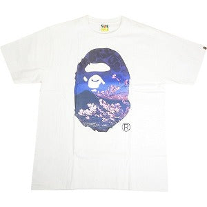 A BATHING APE ア ベイシング エイプ SAKURA PHOTO APE HEAD TEE WHITE Tシャツ 白 Size 【L】 【新古品・未使用品】 20809184