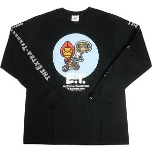 A BATHING APE ア ベイシング エイプ ×E.T BABY MILO L/S TEE BLACK ロンT 黒 Size 【L】 【新古品・未使用品】 20809185