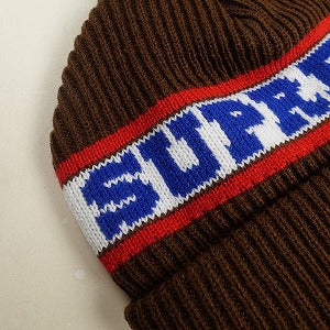 SUPREME シュプリーム 24AW Big Stripe Beanie Brown ビーニー 茶 Size 【フリー】 【新古品・未使用品】 20809390