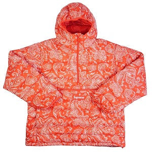 SUPREME シュプリーム 22AW Micro Down Half Zip Hooded Pullover Red Paisley ジャケット 赤 Size 【L】 【新古品・未使用品】 20809453