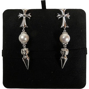 CHROME HEARTS クロム・ハーツ ×MIKIMOTO BABY FAT CRS EARRING WHITE ピアス 白 Size 【フリー】 【新古品・未使用品】 20809470