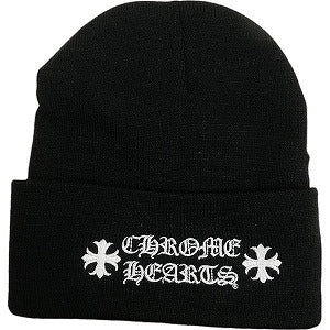 CHROME HEARTS クロム・ハーツ WATCH CAP BLACK/WHITE ビーニー 黒 Size 【フリー】 【新古品・未使用品】 20809493