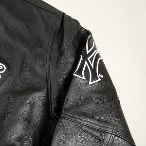 SUPREME シュプリーム ×New York Yankees 22AW Kanji Leather Varsity Jacket Black スタジャン 黒 Size 【XL】 【新古品・未使用品】 20809598