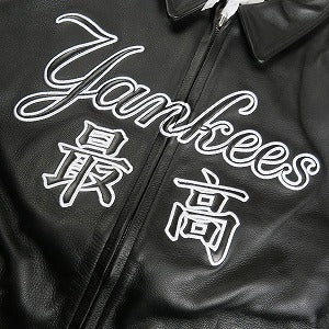 SUPREME シュプリーム ×New York Yankees 22AW Kanji Leather Varsity Jacket Black スタジャン 黒 Size 【XL】 【新古品・未使用品】 20809598