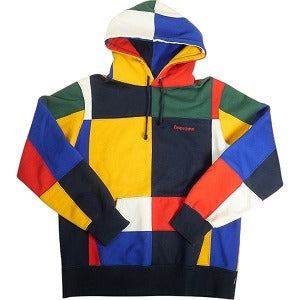 SUPREME シュプリーム 17AW Patchwork Hooded Sweatshirt Navy スウェットパーカー 紺 Size 【S】 【中古品-良い】 20809672