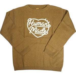 HUMAN MADE ヒューマンメイド 24AW HEART KNIT SWEATER BROWN HM28CS018 ハートセーター 茶 Size 【L】 【新古品・未使用品】 20809704