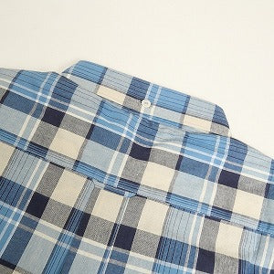 At Last ＆ Co アットラスト/BUTCHER PRODUCTS ブッチャープロダクツ CHECK SHIRT B.D BLUE 長袖シャツ 青 Size 【14.5】 【新古品・未使用品】 20809871