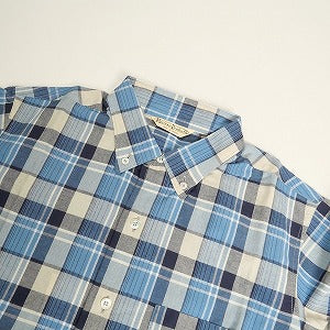 At Last ＆ Co アットラスト/BUTCHER PRODUCTS ブッチャープロダクツ CHECK SHIRT B.D BLUE 長袖シャツ 青 Size 【14.5】 【新古品・未使用品】 20809871