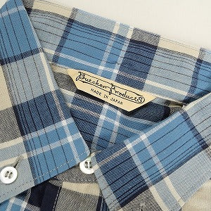 At Last ＆ Co アットラスト/BUTCHER PRODUCTS ブッチャープロダクツ CHECK SHIRT B.D BLUE 長袖シャツ 青 Size 【14.5】 【新古品・未使用品】 20809871