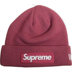 SUPREME シュプリーム 21AW New Era Box Logo Beanie Plum BOXロゴビーニー エンジ Size 【フリー】 【新古品・未使用品】 20809906