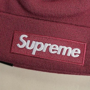 SUPREME シュプリーム 21AW New Era Box Logo Beanie Plum BOXロゴビーニー エンジ Size 【フリー】 【新古品・未使用品】 20809906