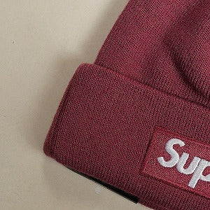 SUPREME シュプリーム 21AW New Era Box Logo Beanie Plum BOXロゴビーニー エンジ Size 【フリー】 【新古品・未使用品】 20809906