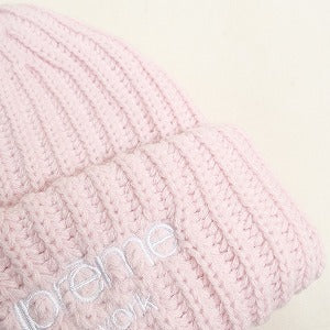 SUPREME シュプリーム 24AW Classic Logo Chunky Ribbed Beanie Light Pink ビーニー ピンク Size 【フリー】 【新古品・未使用品】 20810066