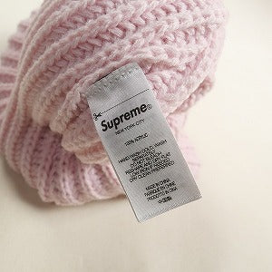 SUPREME シュプリーム 24AW Classic Logo Chunky Ribbed Beanie Light Pink ビーニー ピンク Size 【フリー】 【新古品・未使用品】 20810066