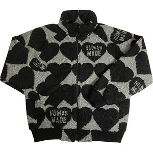 HUMAN MADE ヒューマンメイド 24AW HEART FLEECE JACKET BLACK HM28JK040 ハートフリースジャケット 黒 Size 【M】 【新古品・未使用品】 20810348