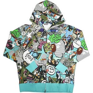 A BATHING APE ア ベイシング エイプ COMIC ART SHARK ZIP HOODIE MULTI パーカー マルチ Size 【L】 【新古品・未使用品】 20810491