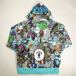 A BATHING APE ア ベイシング エイプ COMIC ART SHARK ZIP HOODIE MULTI パーカー マルチ Size 【L】 【新古品・未使用品】 20810491