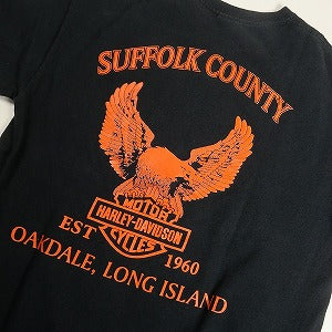 VINTAGE ヴィンテージ Harley-Davidson OAKDALE SUFFOLK COUNTRY TEE Tシャツ 黒 Size 【M相当】 【中古品-良い】 20810577