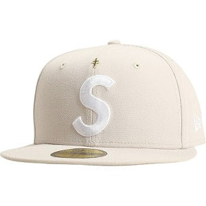 SUPREME シュプリーム 24SS Gold Cross S Logo New Era Stone キャップ ナチュラル Size 【7　5/8(L)】 【中古品-非常に良い】 20810588