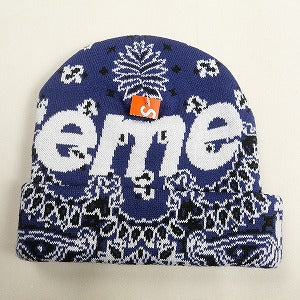 SUPREME シュプリーム 24AW Big Logo Beanie Navy Bandana ビーニー 紺 Size 【フリー】 【新古品・未使用品】 20810644