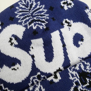 SUPREME シュプリーム 24AW Big Logo Beanie Navy Bandana ビーニー 紺 Size 【フリー】 【新古品・未使用品】 20810644