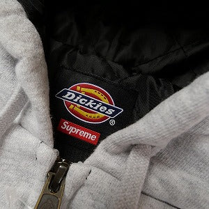 SUPREME シュプリーム ×Dickies 24AW Quilted Lined Zip Up Hooded Sweatshirt Ash Grey ジップパーカー 薄灰 Size 【L】 【新古品・未使用品】 20810649