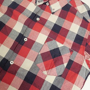 At Last ＆ Co アットラスト/BUTCHER PRODUCTS ブッチャープロダクツ CHECK SHIRT B.D S-S 半袖シャツ 赤 Size 【15】 【中古品-良い】 20810691