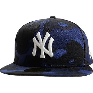 A BATHING APE ア ベイシング エイプ ×MLB NEW YORK YANKEES NEW ERA CAP ニューエラキャップ 紺 Size 【7　1/2(L)】 【新古品・未使用品】 20810726