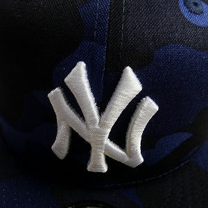 A BATHING APE ア ベイシング エイプ ×MLB NEW YORK YANKEES NEW ERA CAP ニューエラキャップ 紺 Size 【7　1/2(L)】 【新古品・未使用品】 20810726