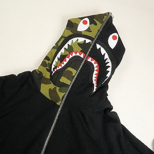 A BATHING APE ア ベイシング エイプ SHARK HALF ZIP PULLOVER HOODIE BLACK シャークパーカー 黒 Size 【L】 【新古品・未使用品】 20810731