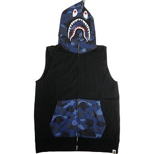 A BATHING APE ア ベイシング エイプ ノースリーブシャークパーカー BLACK 黒 Size 【L】 【新古品・未使用品】 20810732