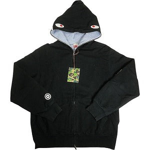 A BATHING APE ア ベイシング エイプ NFS限定 THERMAL SHARK FULL ZIP HOODIE BLACK シャークパーカー 黒 Size 【M】 【中古品-良い】 20810737