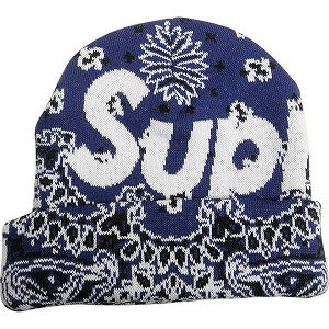 SUPREME シュプリーム 24AW Big Logo Beanie Navy Bandana ビーニー 紺 Size 【フリー】 【新古品・未使用品】 20810746